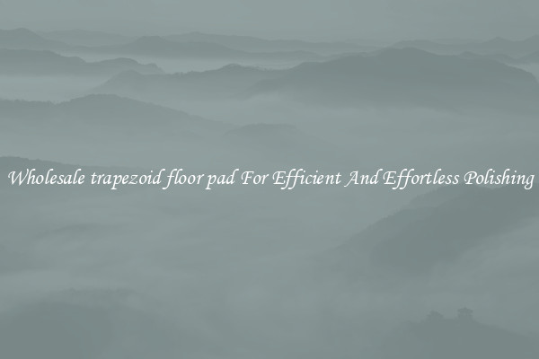 Wholesale trapezoid floor pad For Efficient And Effortless Polishing