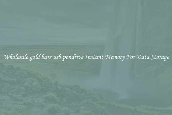 Wholesale gold bars usb pendrive Instant Memory For Data Storage