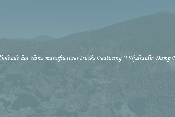 Wholesale hot china manufacturer trucks Featuring A Hydraulic Dump Bed