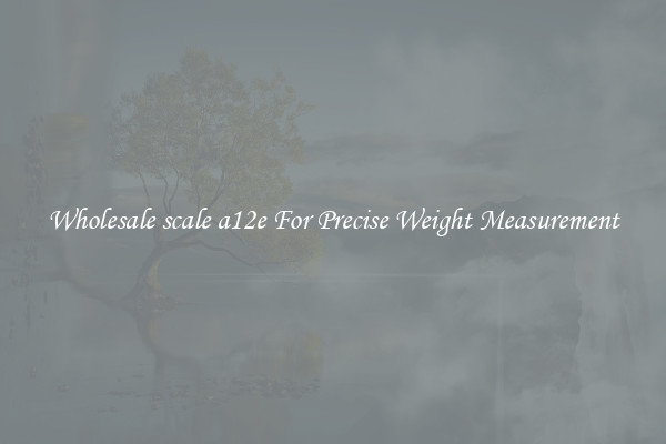 Wholesale scale a12e For Precise Weight Measurement