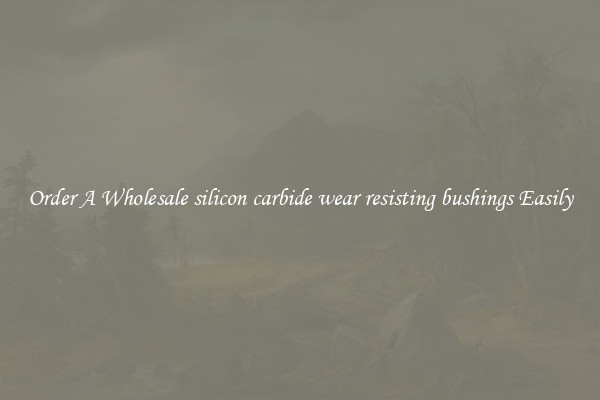 Order A Wholesale silicon carbide wear resisting bushings Easily