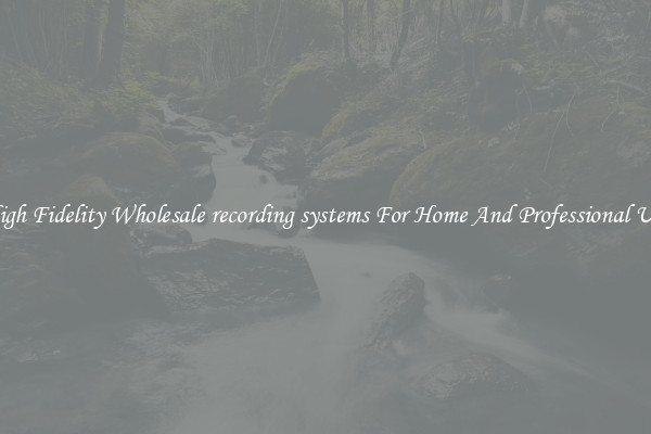 High Fidelity Wholesale recording systems For Home And Professional Use