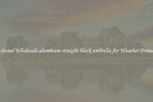 Functional Wholesale aluminum straight black umbrella for Weather Protection 