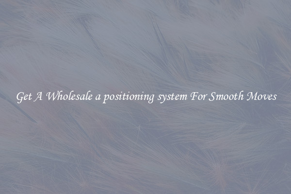 Get A Wholesale a positioning system For Smooth Moves