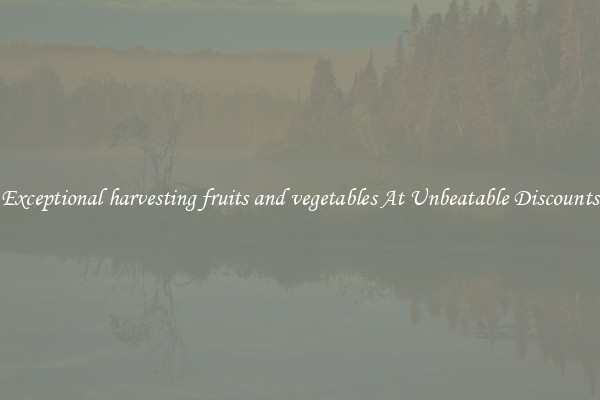 Exceptional harvesting fruits and vegetables At Unbeatable Discounts